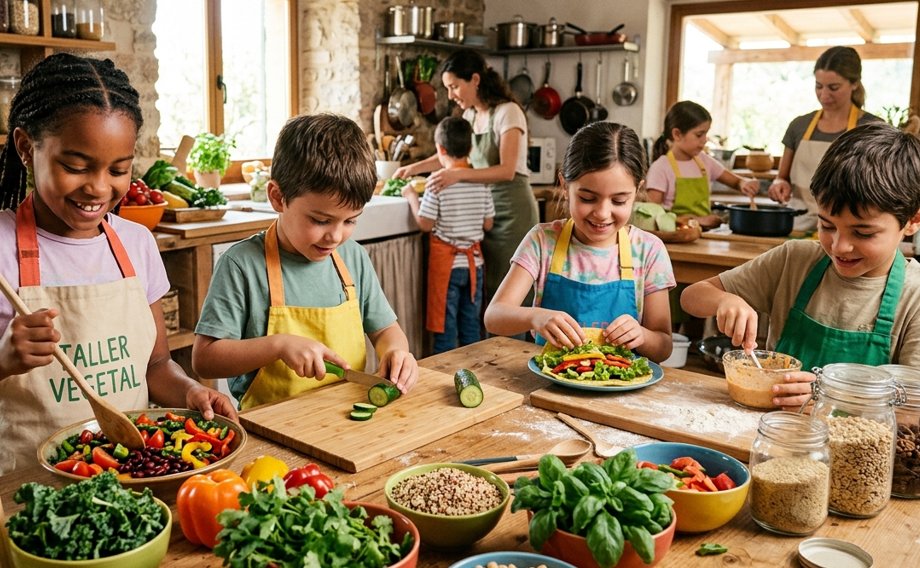 Taller de cocina vegetal con niños